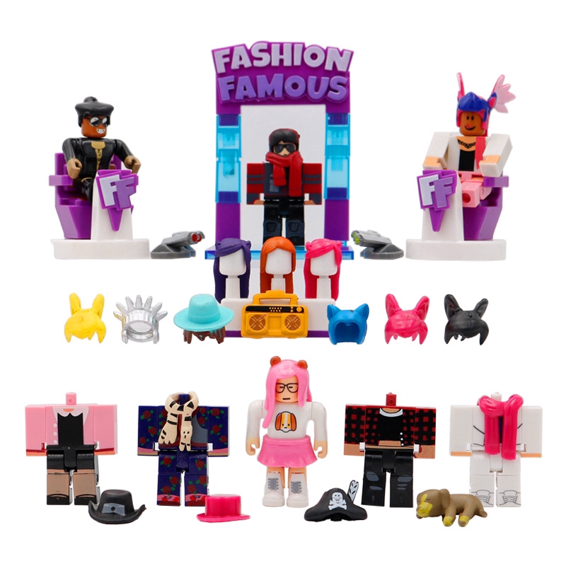 8pcs Set Roblox Virtual World Building Blocks Doll Fashion Famous Action Figure With Accessories Kids Gift Shopee Malaysia - roblox code for fashion famous toy