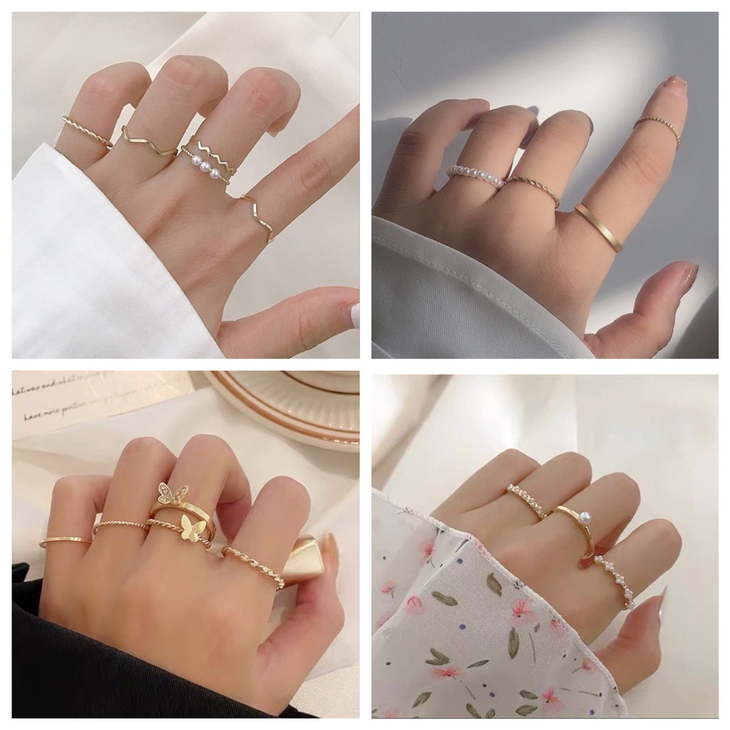 C.FASHION Women Rings Set Fashion Accessories Ring Jewelry Jewellery ...