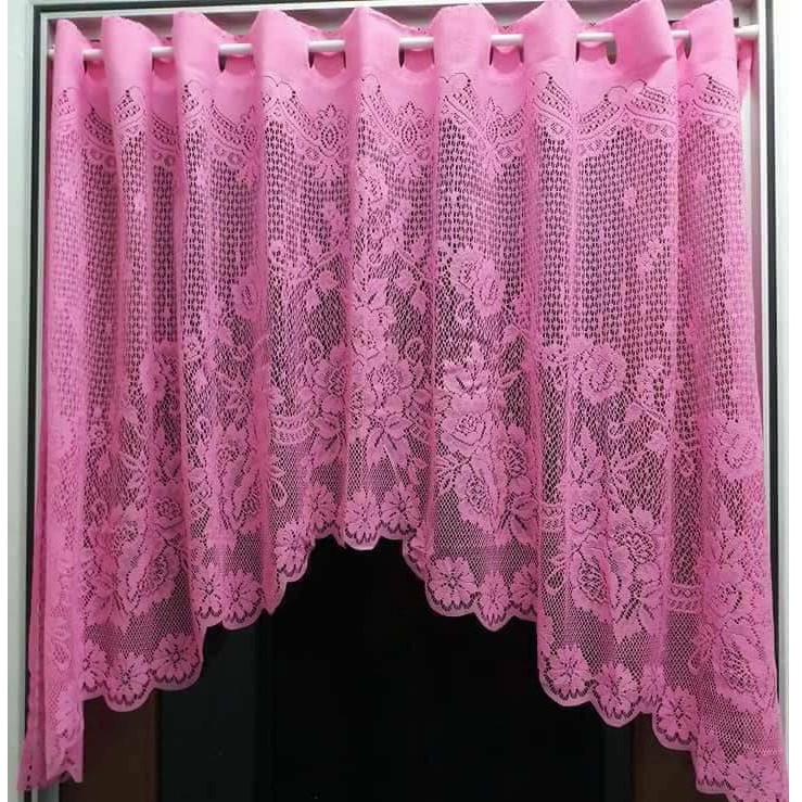 Langsir Dapur Lace Murah 345 60 X36 Shopee Malaysia