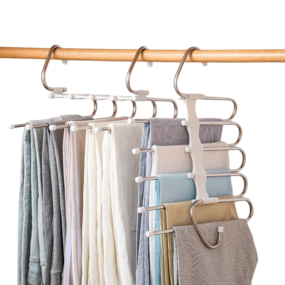 [Stock] 5-in-1 Retractable Trousers Storage Drying Rack/ Stainless ...