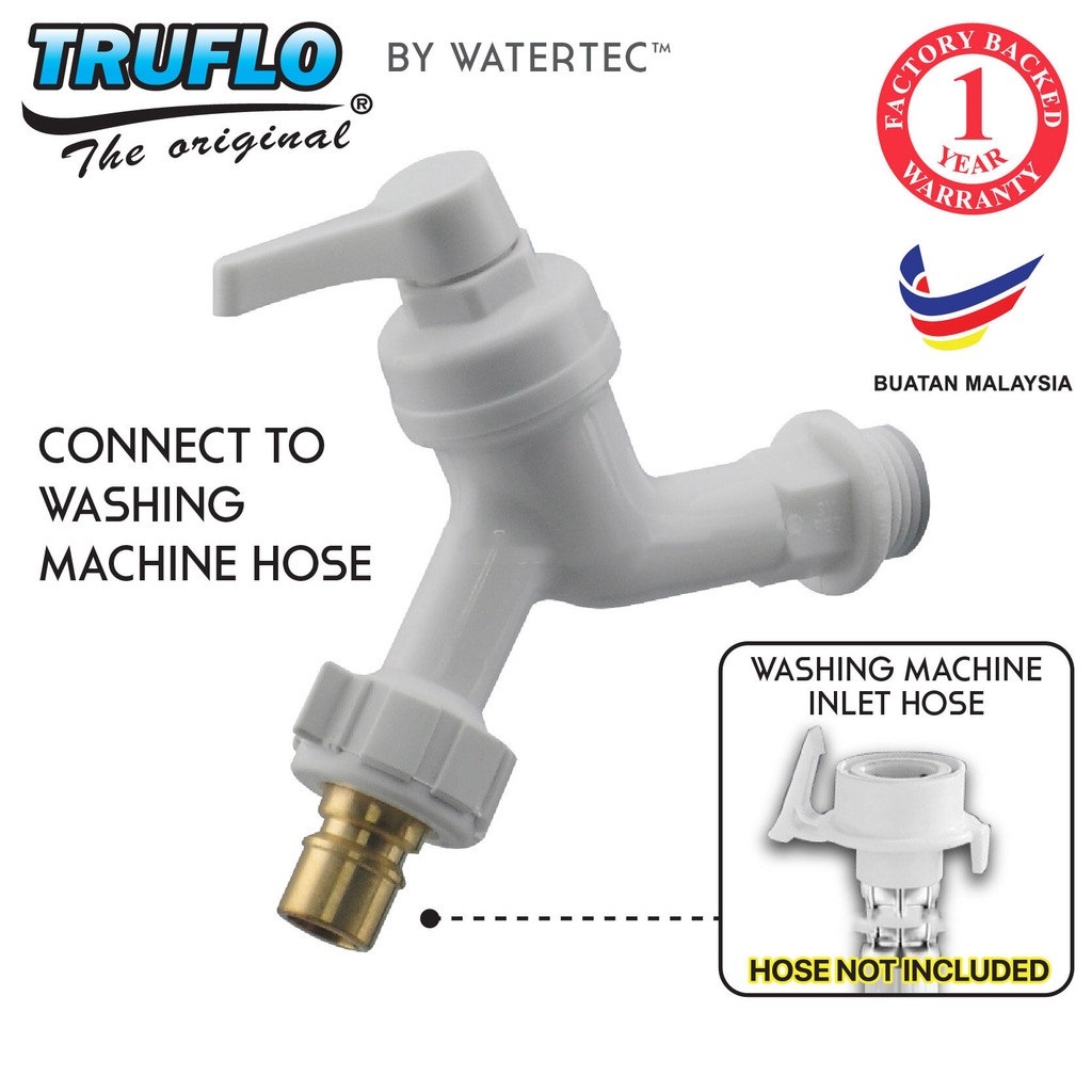 TRUFLO Washing Machine Bib Tap / Kepala Paip Mesin Basuh / Pili Paip
