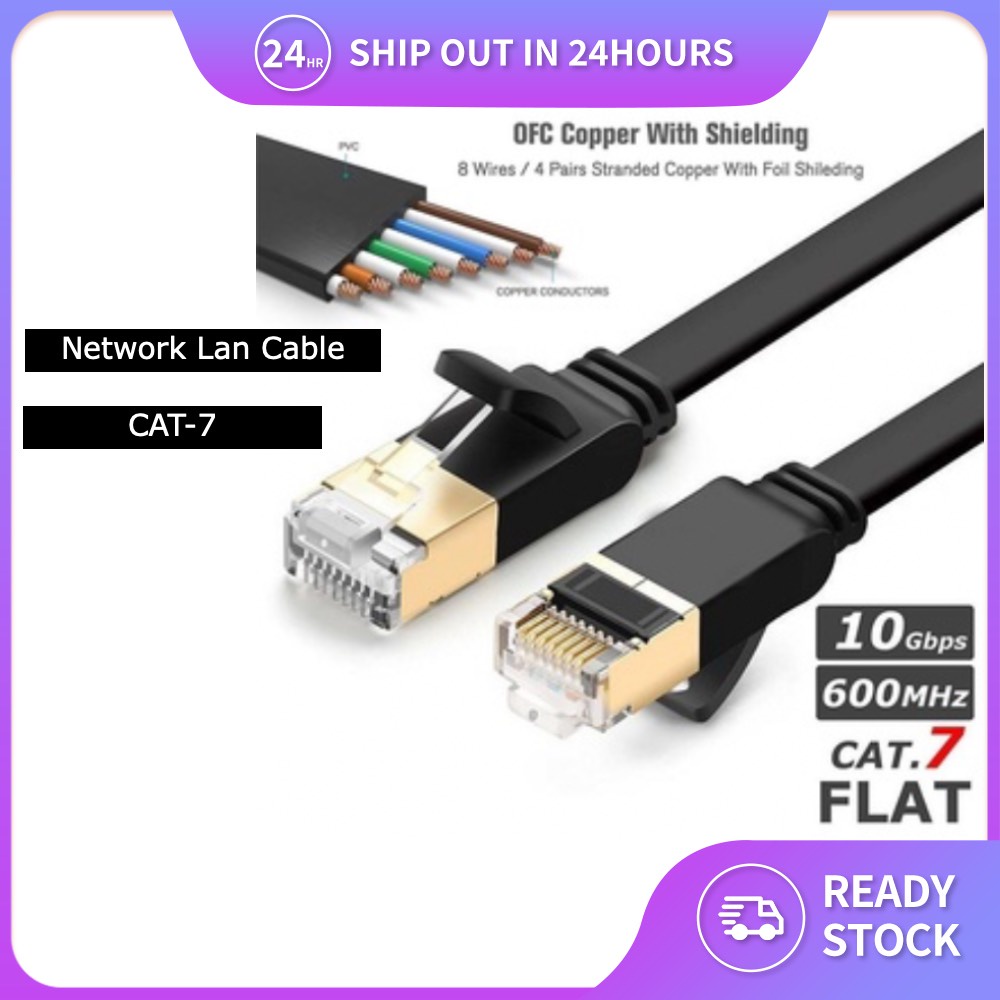 CAT7 Ethernet Cable 10Gbps RJ45 LAN Cable RJ 45 Network Cable Router Cable Ethernet Cat 7 Network LAN Cable