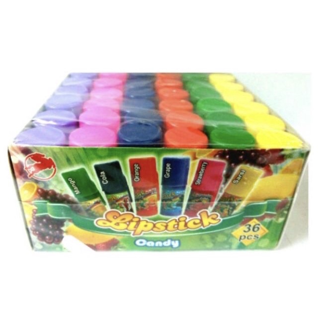 36pcs Lipstick Candy Fruits GulaGula Lip Stick/ Gula Gula/LIPSTICK