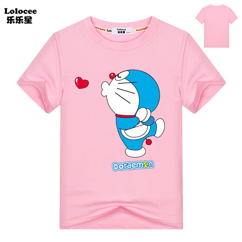 Girls Japan Anime T-shirt 2019 Summer Short Sleeve Doraemon T Shirts Tops | Shopee Malaysia