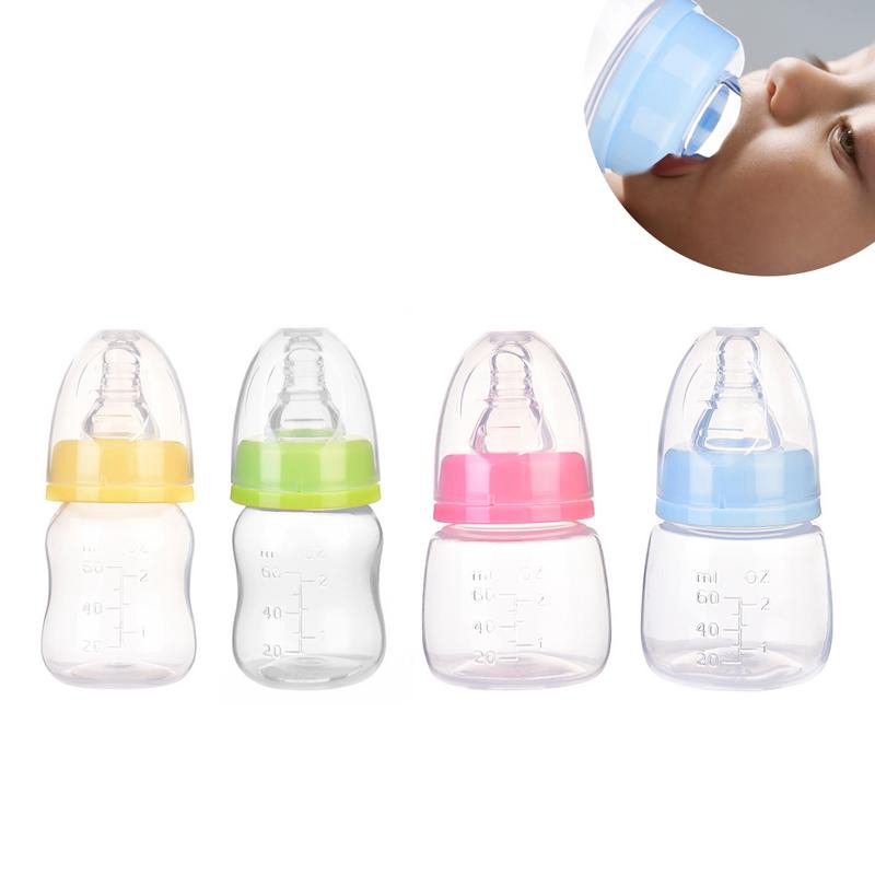 4 Colors 60ml Mini Baby Bottle Infant Newborn Feeding 0 18 Months