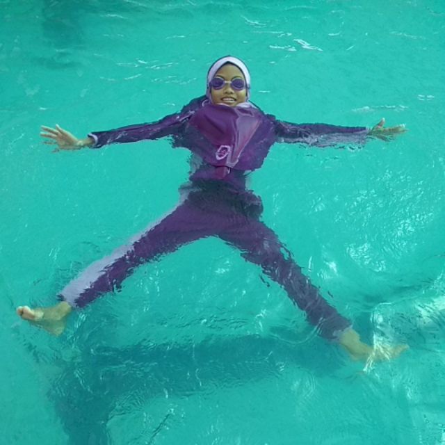Baju Renang Budak Girl Bakini Floating Burkini Safe Swimming Bikini