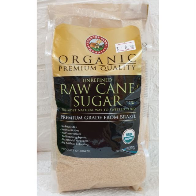 Country Farm Organic Raw Cane Sugar Canister 900g