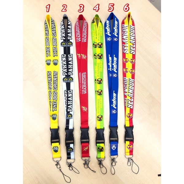 Lanyard bola negeri perak the bos gaurus pahang elephant army kelantan the red warriors kedah selangor