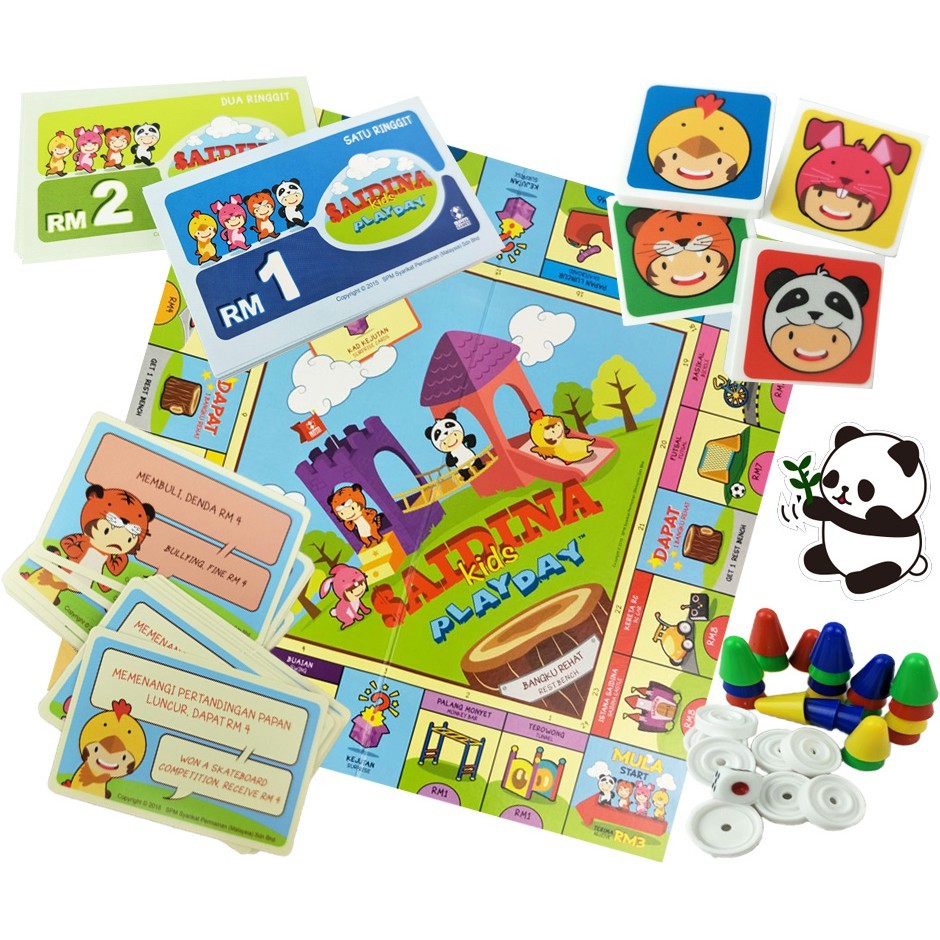 Saidina Kids Playday Malay & English Version Board game / Permainan ...