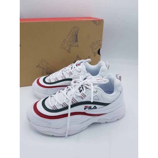 fila ray green and red