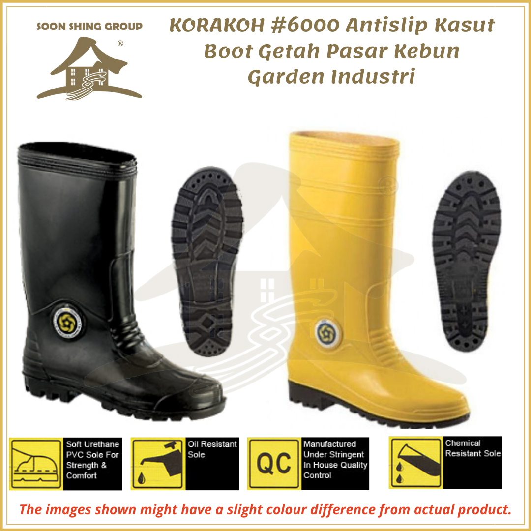 KORAKOH #6000 #7000 Antislip Kasut Boot Getah Pasar Kebun Garden