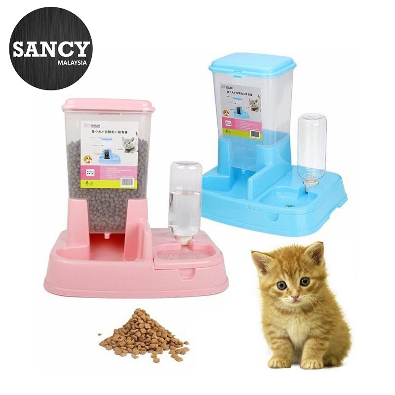 Ready Stock Sancy 2 In 1 Auto Pet Cat Dog Feeder Food Water