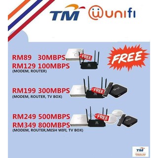 UNIFI HOME FIBER UNLIMITED INTERNET 30Mbps, 100Mbps, 300Mbps, 500Mbps ...