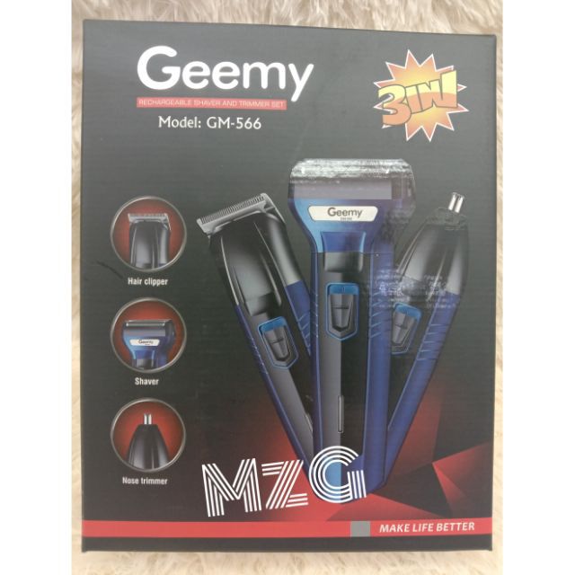 Gemei 3 in1 GM-566 Rechargeable Trimmer And Shaver GM-566 | Shopee Malaysia