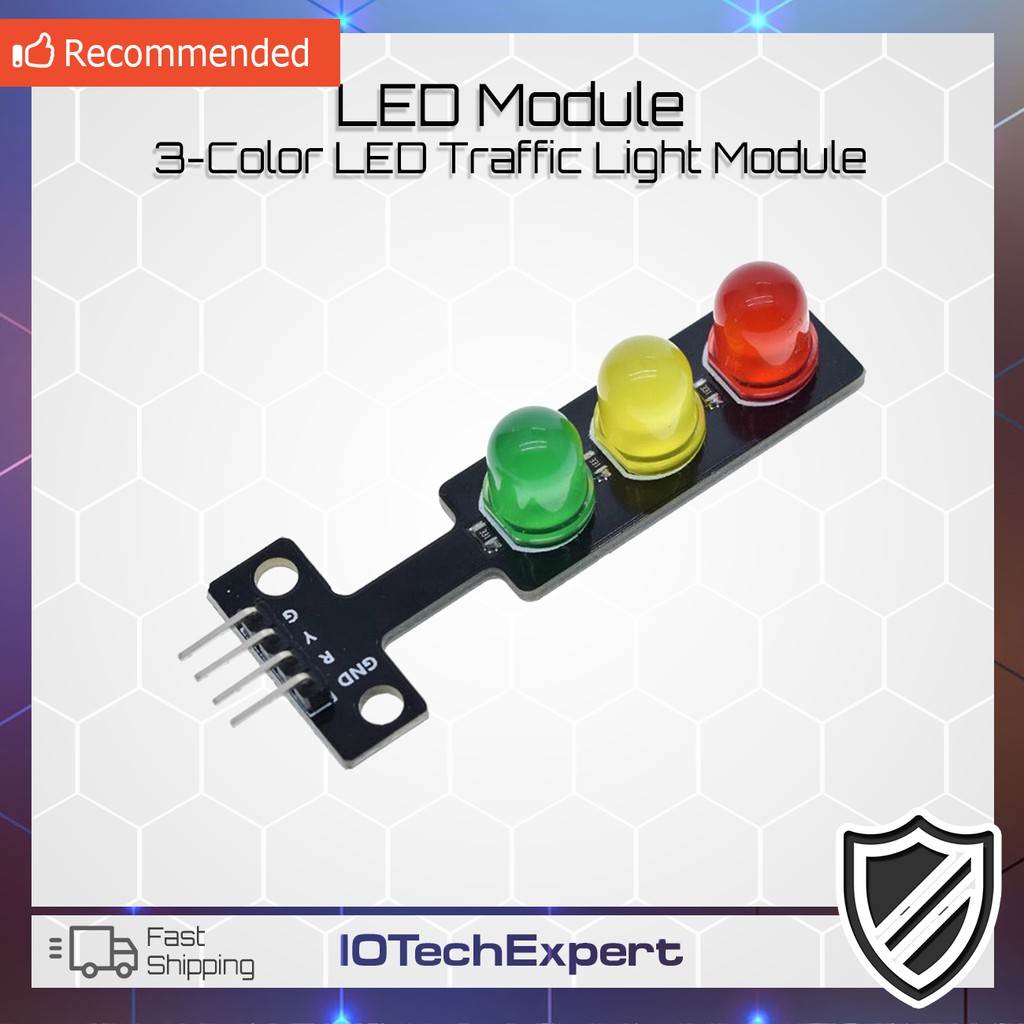LED traffic light / light-emitting module - 5V digital signal / Lampu ...