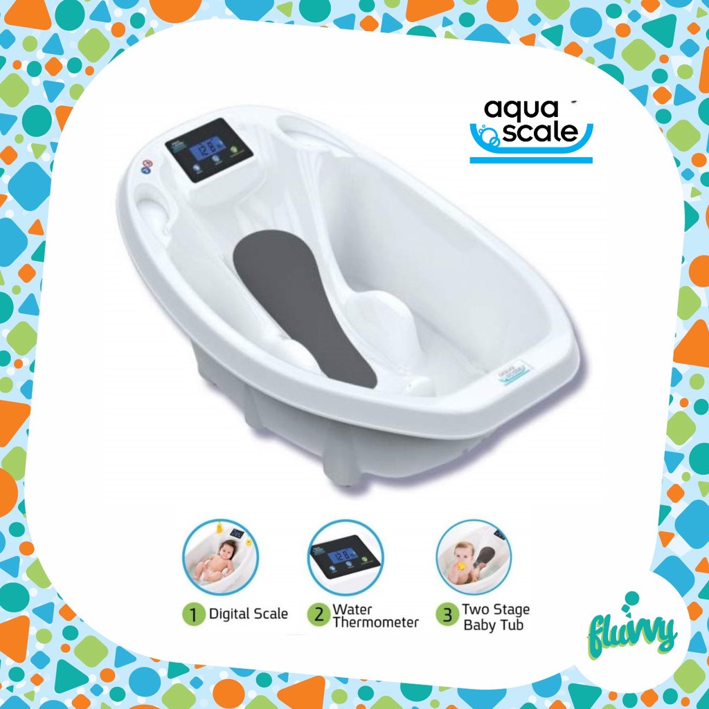 Aquascale by Baby Patent - 3 in 1 Digital Baby Bath | Aqua Scale | Bathtub | Digital Baby Scales