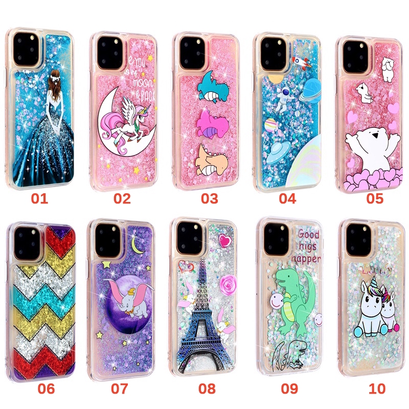 Iphone 11 11pro Tower Girl Phone Cover Unicorn Quicksand Tpu 11pro Max Cartoon Case Cute Shopee Malaysia