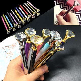 19 Carat Diamond Metal Pens Crystal Ballpoint Pen Novelty Escolar Bolis Hot !! 