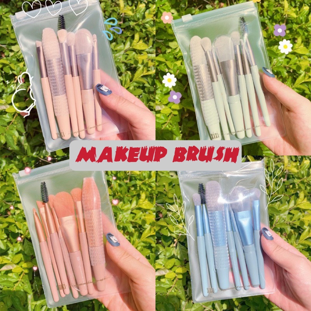 8 Pcs Make Up Brush Mini Makeup Brush Set Eyeshadow Brush Blush Brush