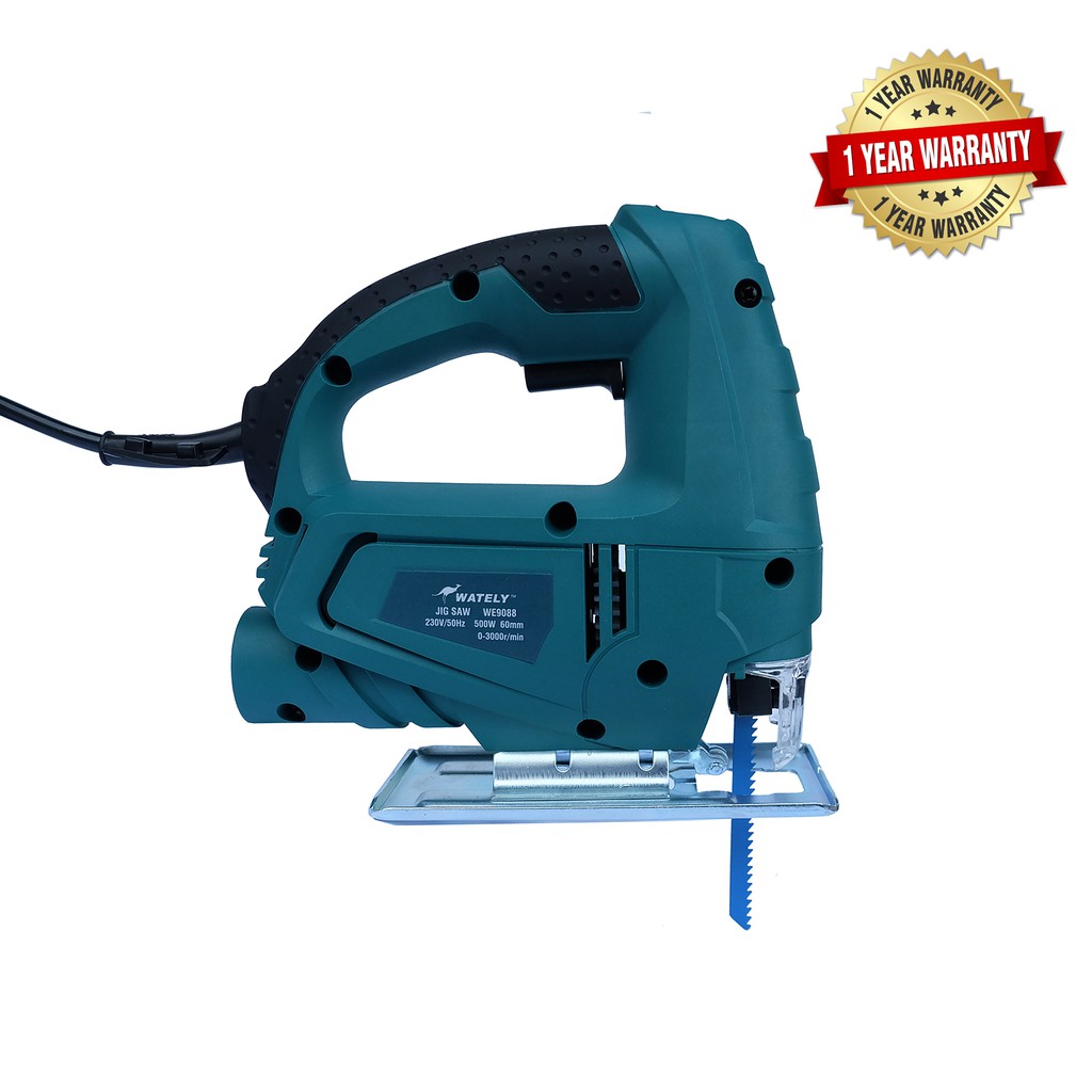 Wately Jigsaw Electric Jig Saw 500W WE9088 for Wood and Metal Cutting