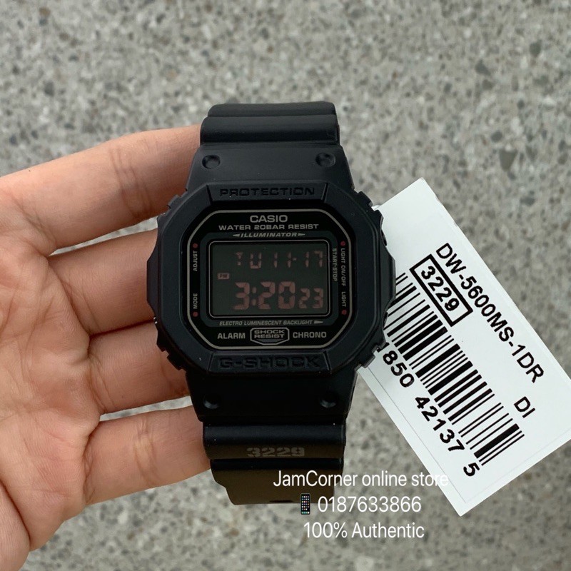 100 Original Casio G Shock Dw 5600ms 1 Aka Polis Evo Petak Shopee Malaysia