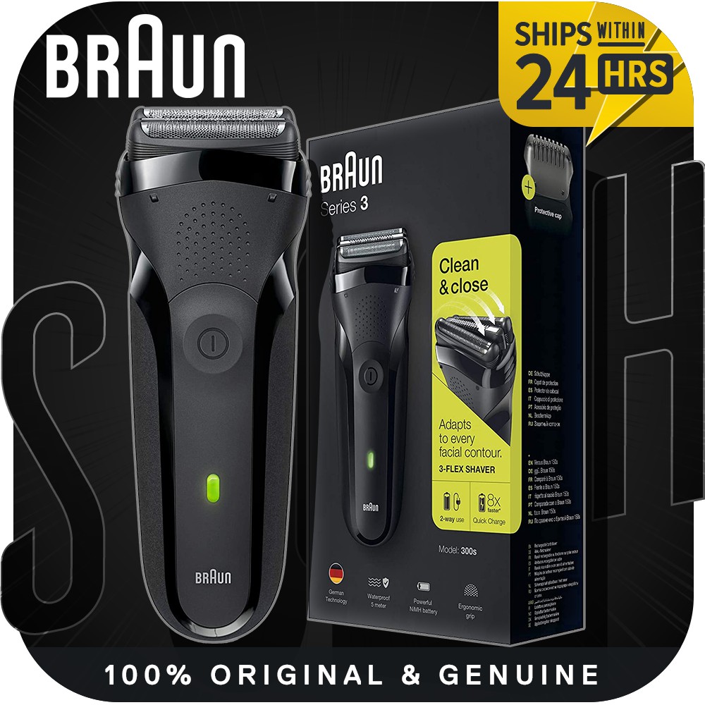 Braun Series 3 300s Electric Shaver for Men/Rechargeable Electric Razor