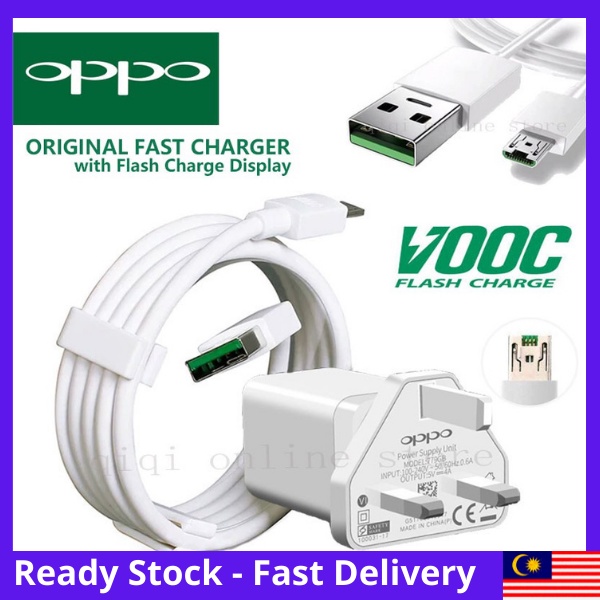 OPPO Fast Charger VOOC 5V/4A Super Flash Fast Charger & VOOC Micro USB ...