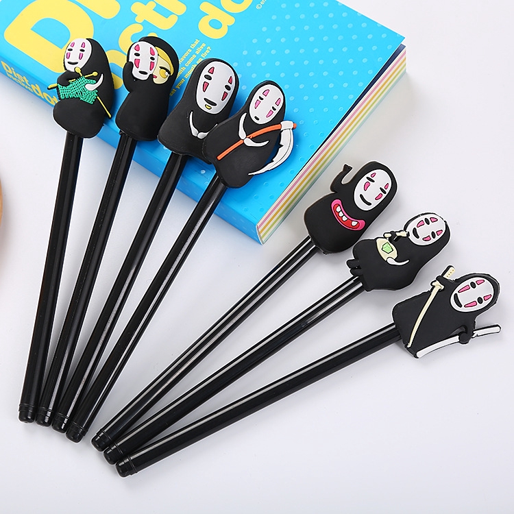 8 pcs Cartoon All-black faceless male neutral pen cute cartoon anime ...