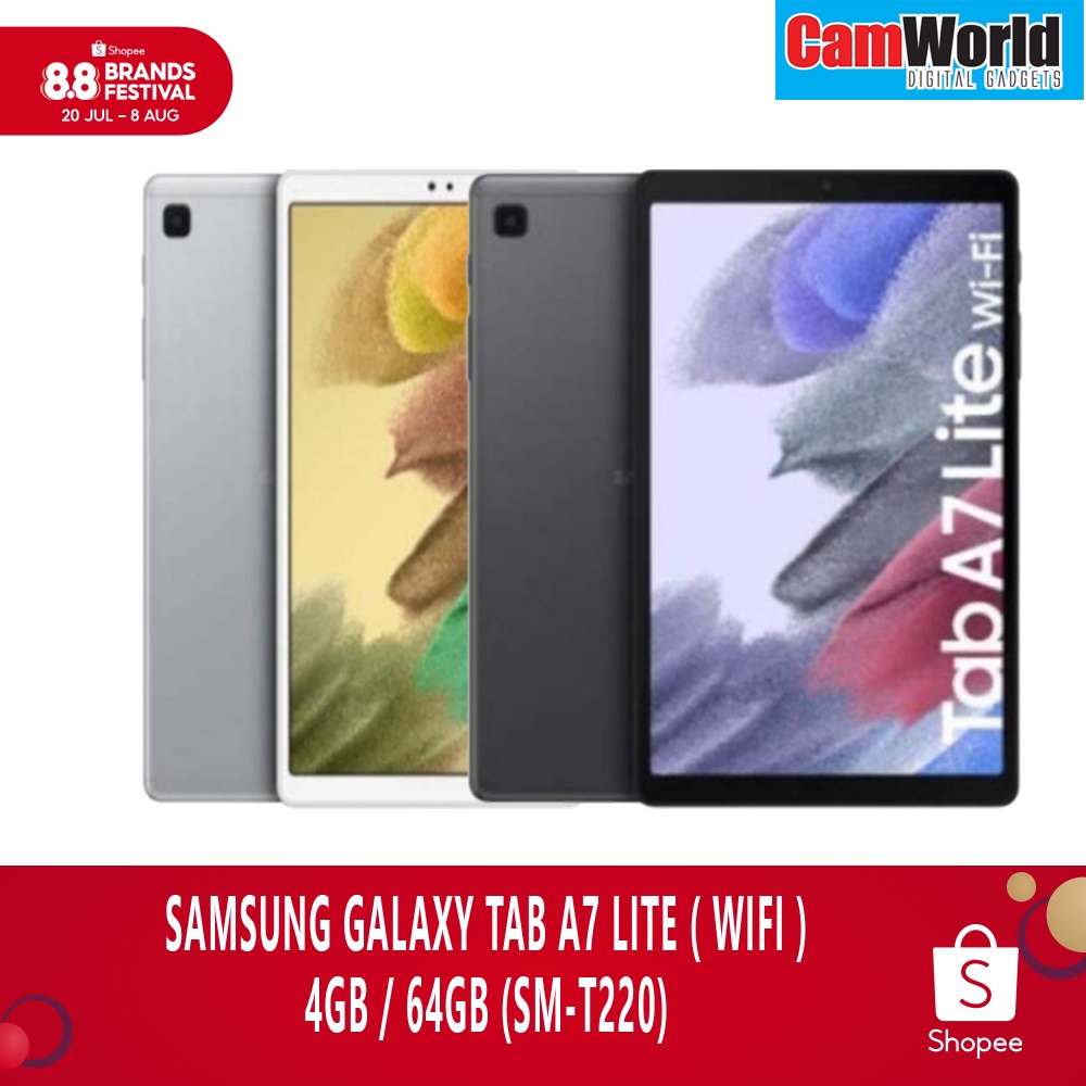 ( Ready Stock ) Samsung Galaxy Tab A7 LITE 4/GB/64GB ( T220 ) Shopee
