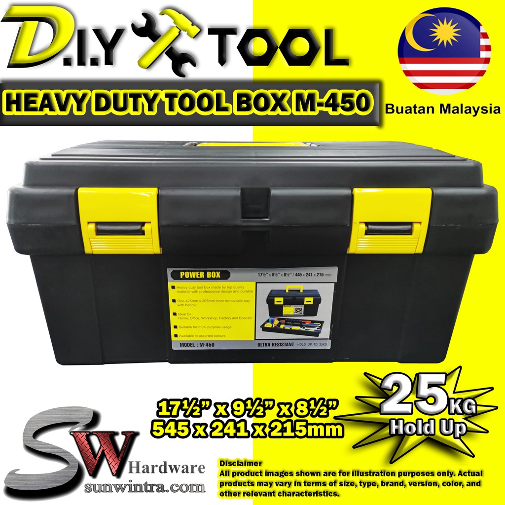 SW Hardware 17-1/2" Heavy Duty Tool Box Power Box M-450 M450 M 450