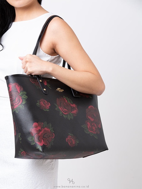 REVERSIBLE CITY TOTE WITH JUMBO FLORAL PRINT (COACH F45317) | Shopee  Malaysia