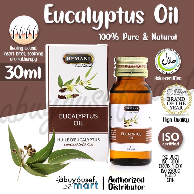 Hemani Eucalyptus Oil Minyak Kayu Putih 30ml 100 Pure Coldpressed