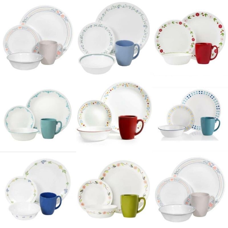 (Ready Stock!!) Corelle Livingware Country Cottage 16pcs Dinnerware Set