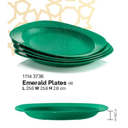Tupperware Emerald Plates