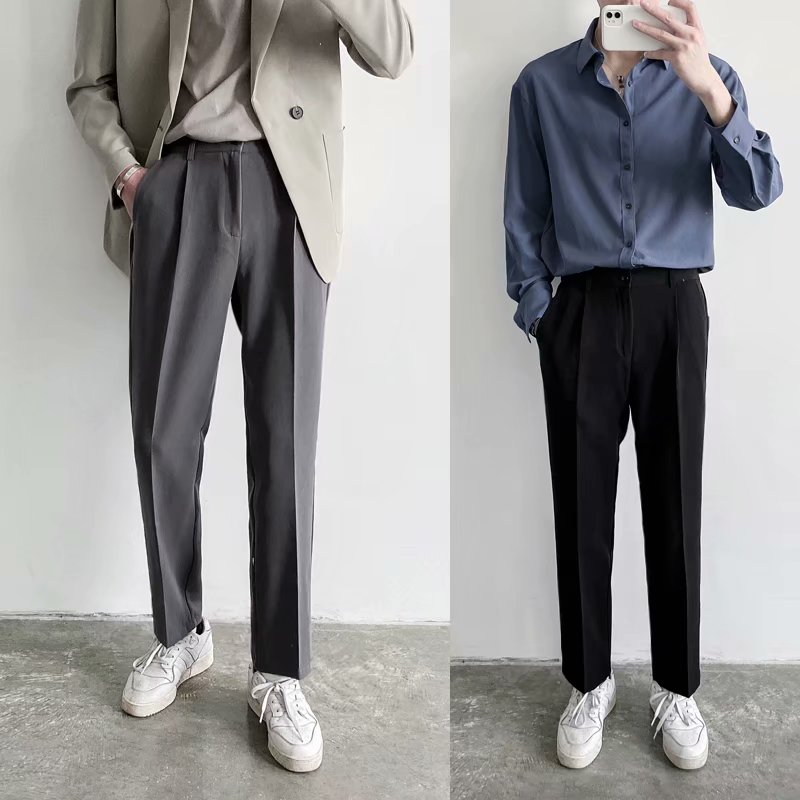 [3Color S-4XL] Trousers Korean style slim trousers trendy men's casual ...