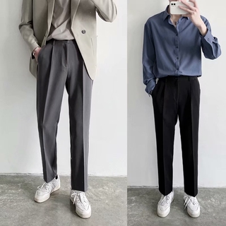[3Color🔥S-4XL] Trousers Korean style slim trousers trendy men's casual trousers straight casual trousers all-match casual pants