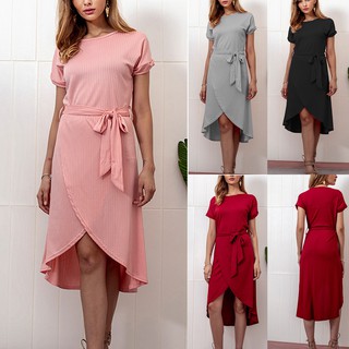 midi short sleeve summer dress