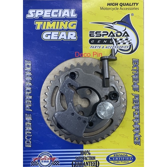 ESPADA Pro Adjustable Timing Gear Racing Y15 LC135 SPECIAL TIMING GEAR WITH DECO PIN Shopee