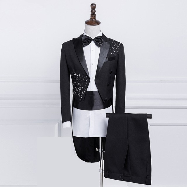 black and white pant suit for wedding