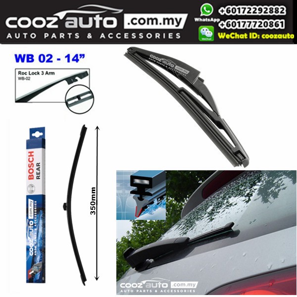 size of rear windshield wiper