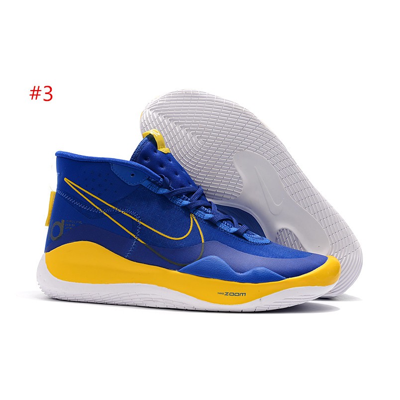 basketball shoes blue and yellow
