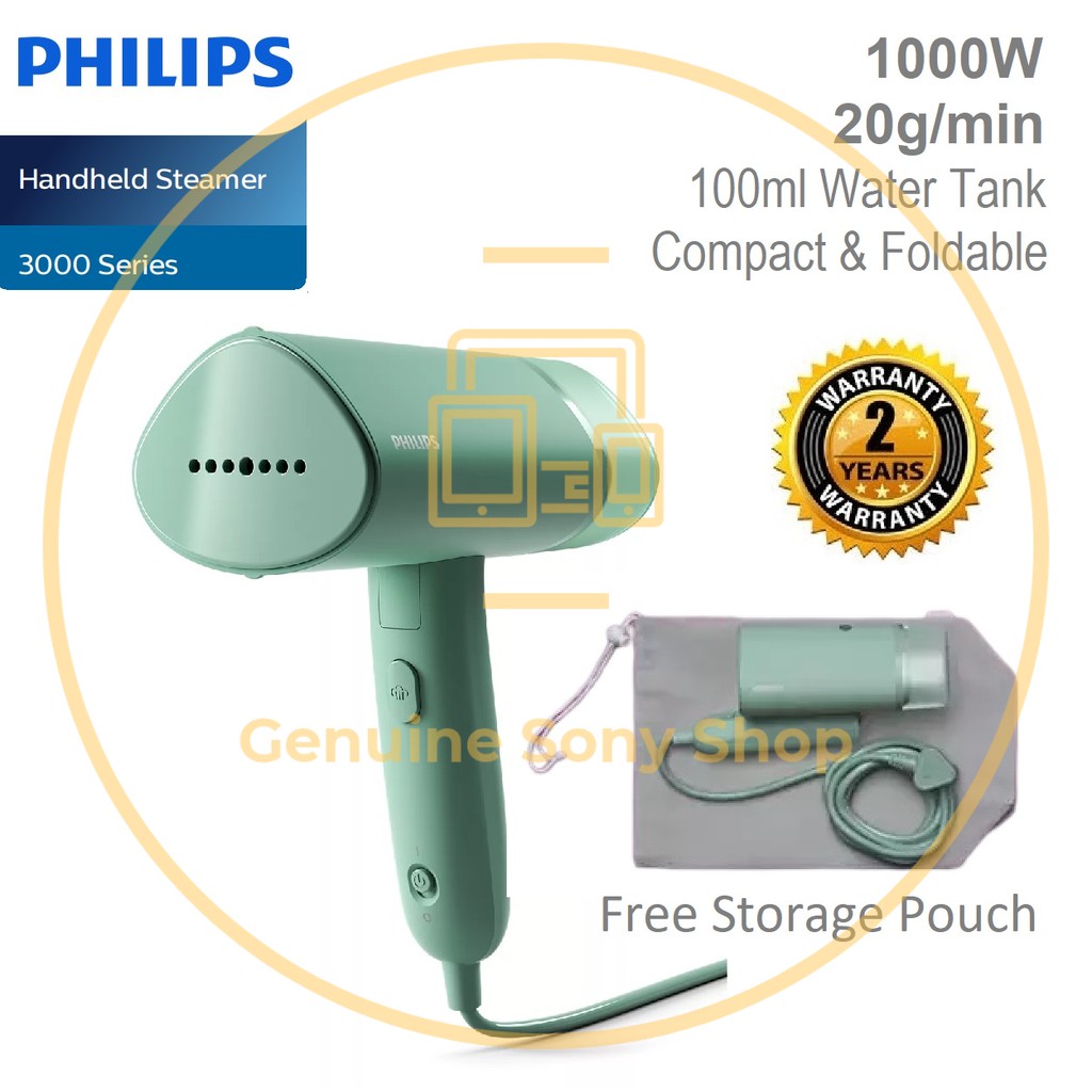 Philips STH3010 Handheld Travel Portable Garment Steamer (1000W, 20g