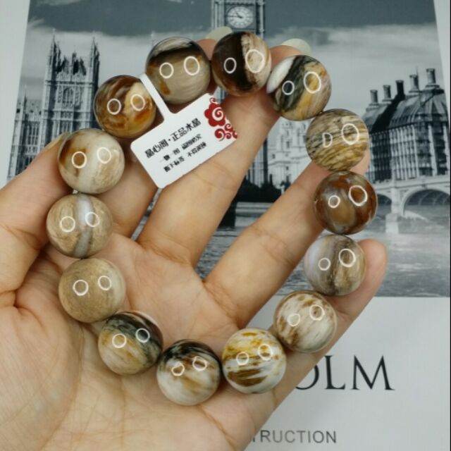 Ot122 Petrified Wood Bracelet 木化石手串 10 5mm 水晶手链 Shopee Malaysia