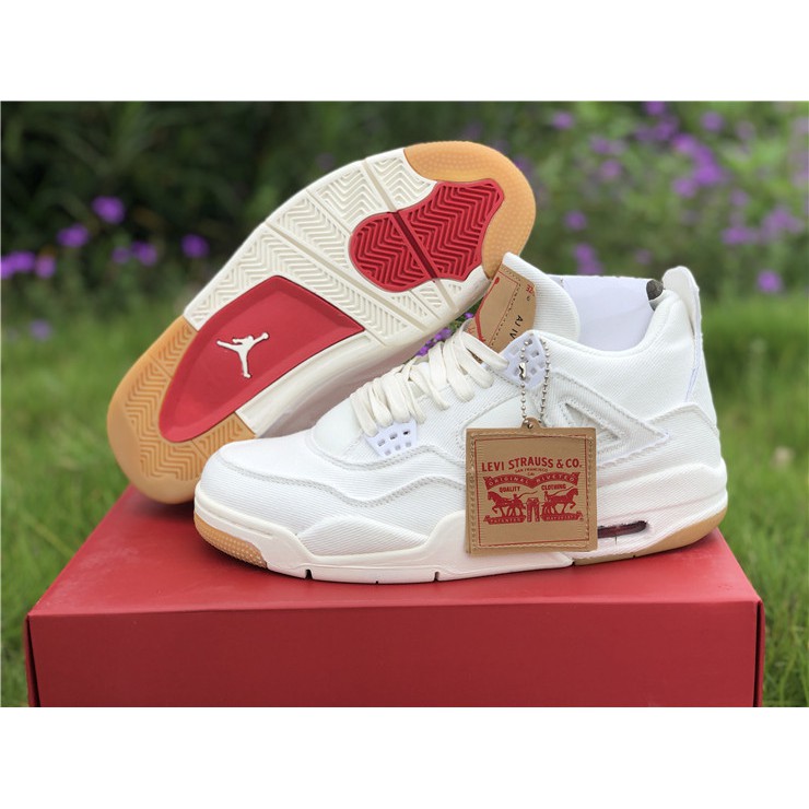 jordan 4 white levis