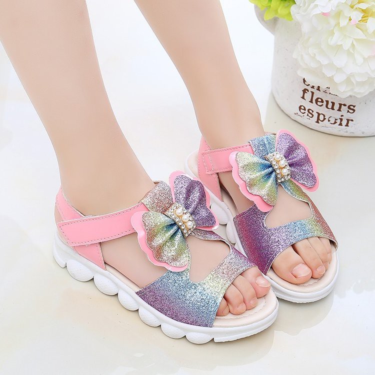 Ready Stock Kids Sandals  Girls  Beautiful Sandals  Shining 