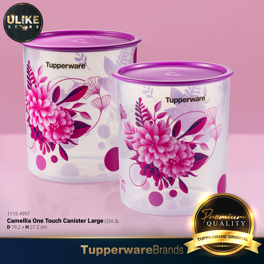 Tupperware Camellia One Touch Topper Junior or Canister Large (600ml / 4.3L) 《特百惠》干货储藏保鲜盒
