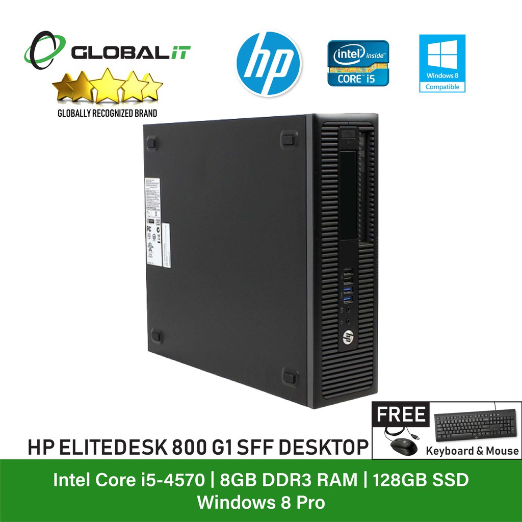 Refurbished Desktop Hp Elitedesk 800 G1 Sff Intel Core I5 4570