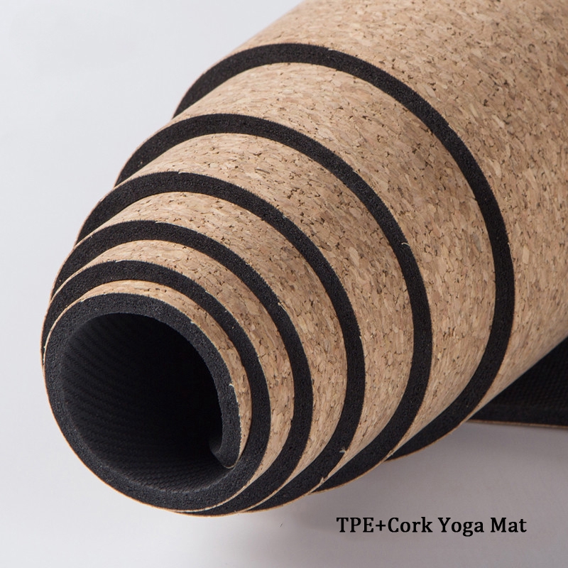 Nonslip Cork Natural Rubber Yoga Mats Fitness Pilates Mats Brand Yoga Pads Mat Shopee Malaysia