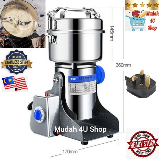 Heavy Duty 800G Stainless Steel Food Grinder For Herbs/Spices/Nuts/Beans Pengisar