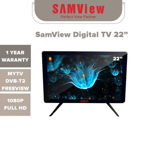 SamView Digital LED TV 22 Inch With DVBT2 (FREEVIEW Ready) Full HD 1920x1080P